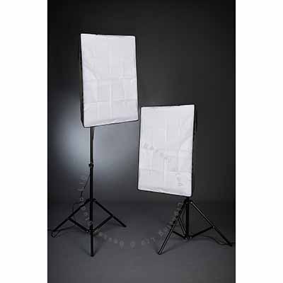 1400W - 2 Head Kit (8 x 35W low energy) with 2m x 4m Black/White Vinyl & Stand