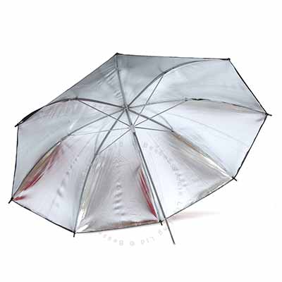 84cm Umbrella 7mm stem - Silver reflective